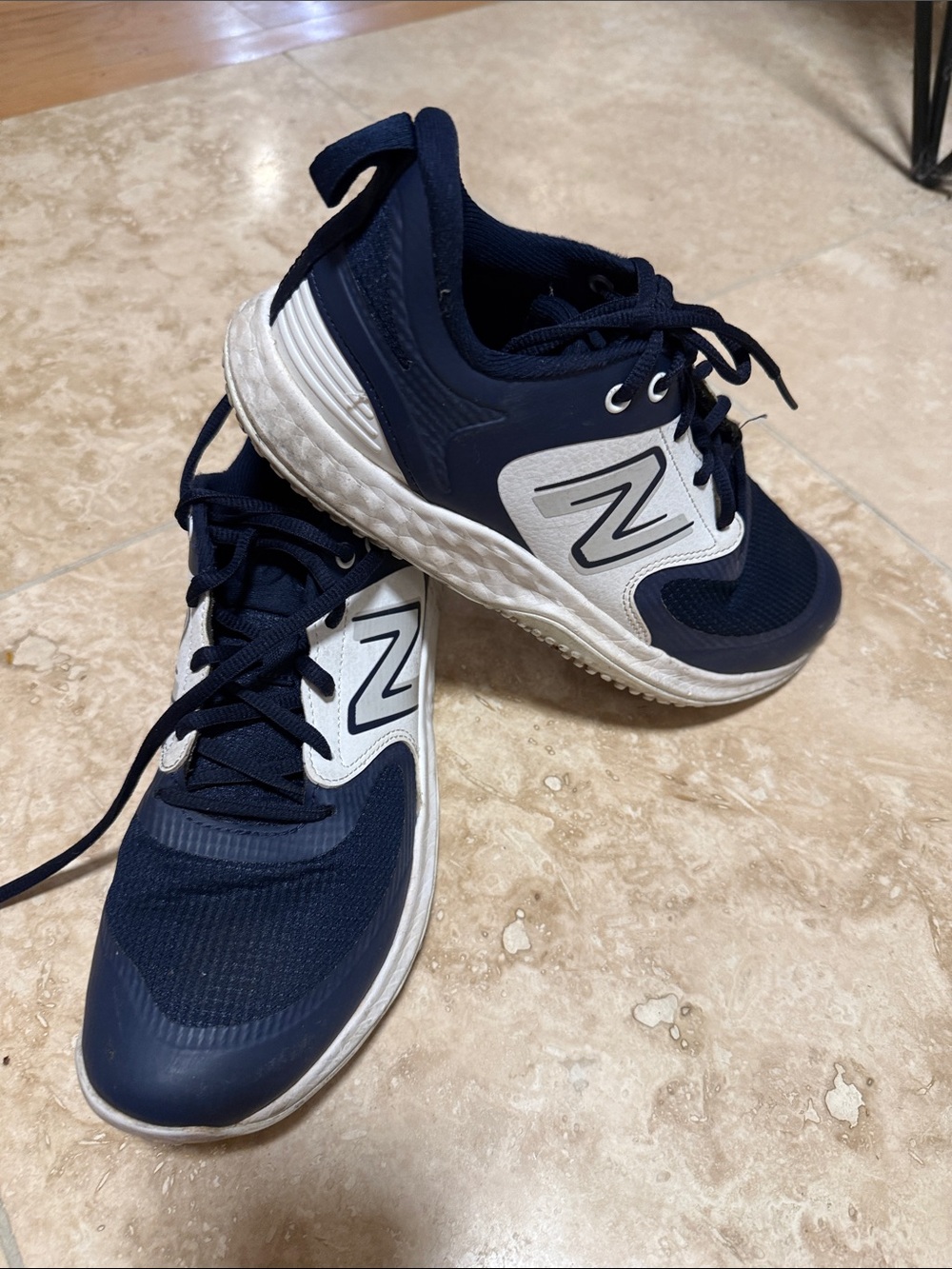 New Balance Baseball Turf Cleats Navy and White Track Spiked - For Turf - Picture 8 of 8